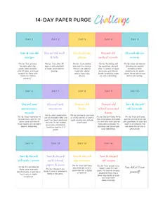 14 day paper purge challenge downloadable bonus