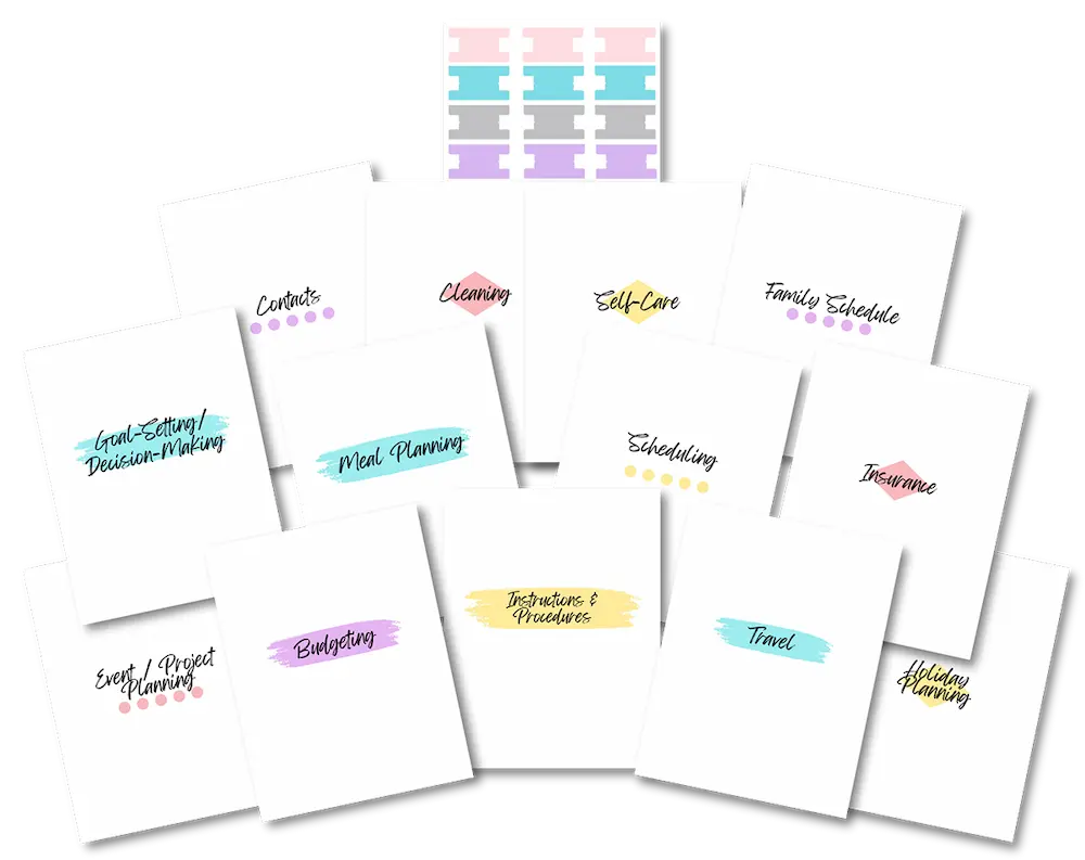 Ultimate Home Planner covers for every category of home planning